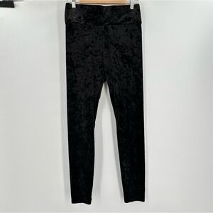 Lou & Grey Black Velvet High Waisted Leggings Women’s Size Medium
